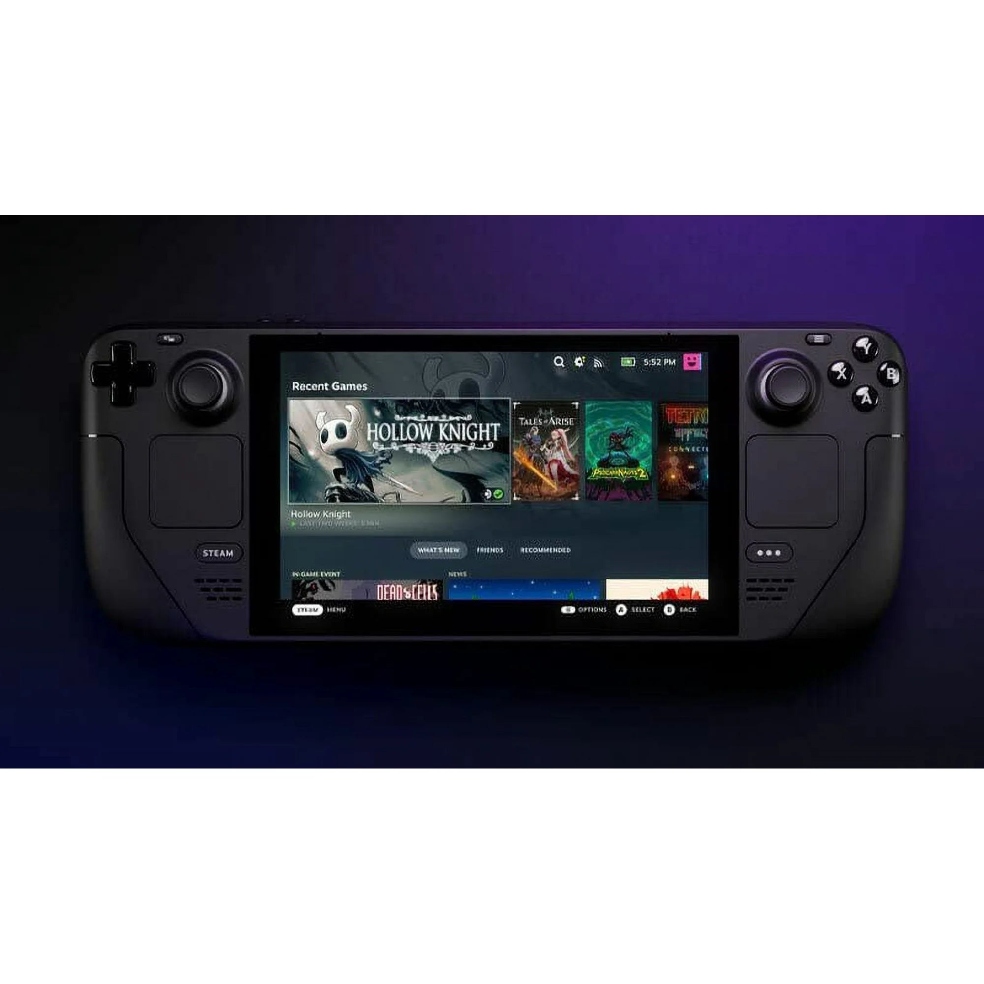 Valve Steam Deck 512GB Upgraded Handheld Gaming Console with Carring case, 16GB RAM, 1280 x 800 LCD Display, Silicone Soft Cover Protector & Joystic Cap & Tempered Glass Film Bundle