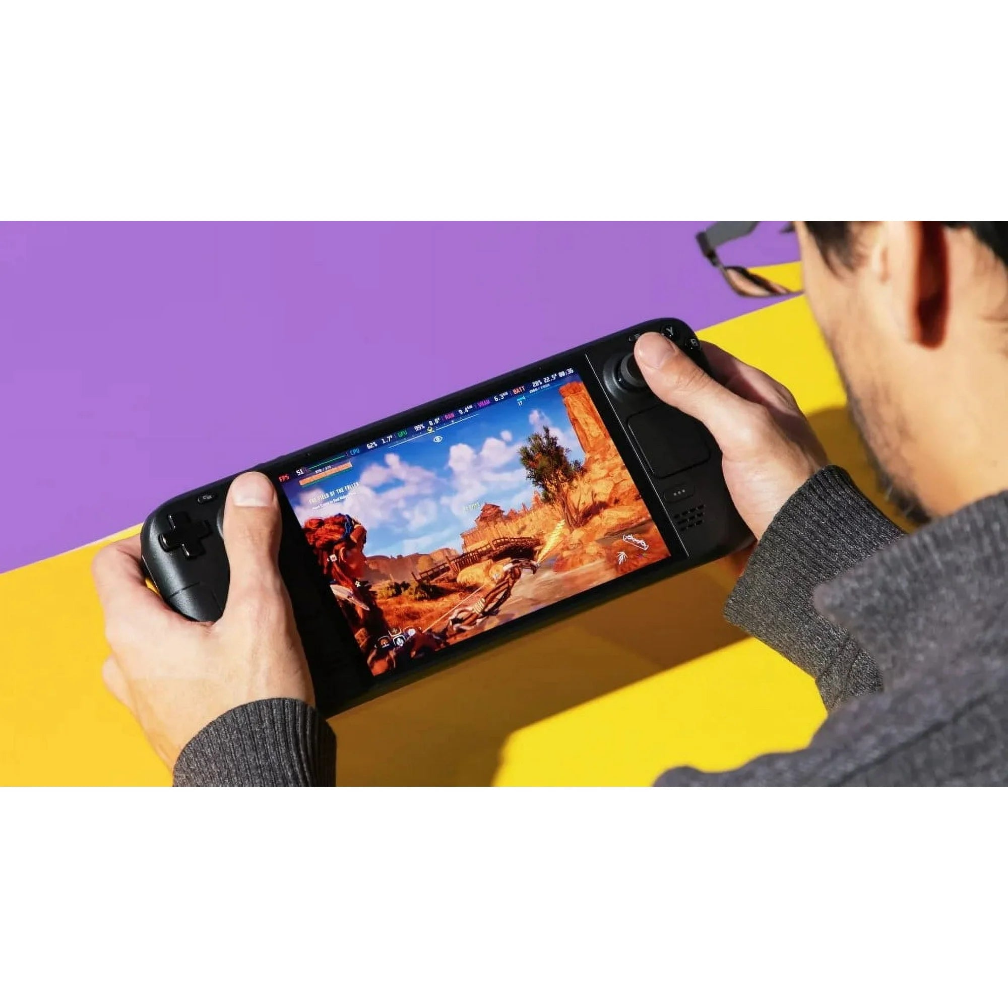 Valve Steam Deck OLED 2TB Upgraded Handheld Gaming Console, 1280 x 800 LCD Touchscreen Display, with 256GB Micro SD Card