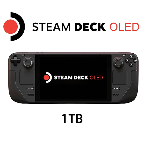 Steam Deck OLED 2TB Upgraded Handheld Gaming Console 16GB RAM, 7.4" inch, 90Hz, 1280 x 800, SteamOS 3, Silicone Cover Tempered Glass Film Bundle